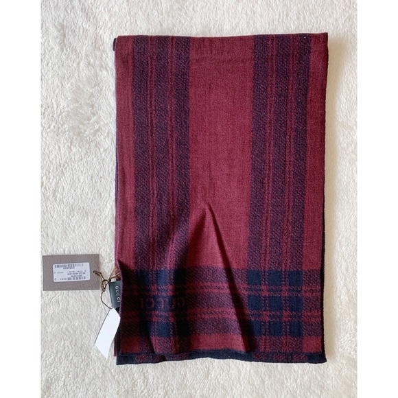 NWT Authentic Gucci Men’s Tricot Wool Scarf 🧣 - Picture 4 of 7